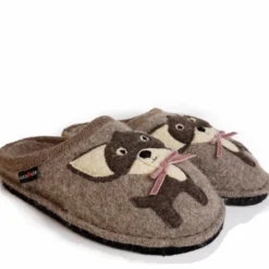 HAFLINGER CIABATTA IN FELTRO DI LANA CANE/CHIHUAHUA BEIGE
