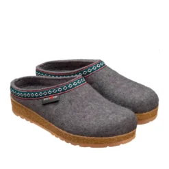 HAFLINGER CIABATTA IN FELTRO DI LANA FRANZL UOMO/DONNA ANTRACITE