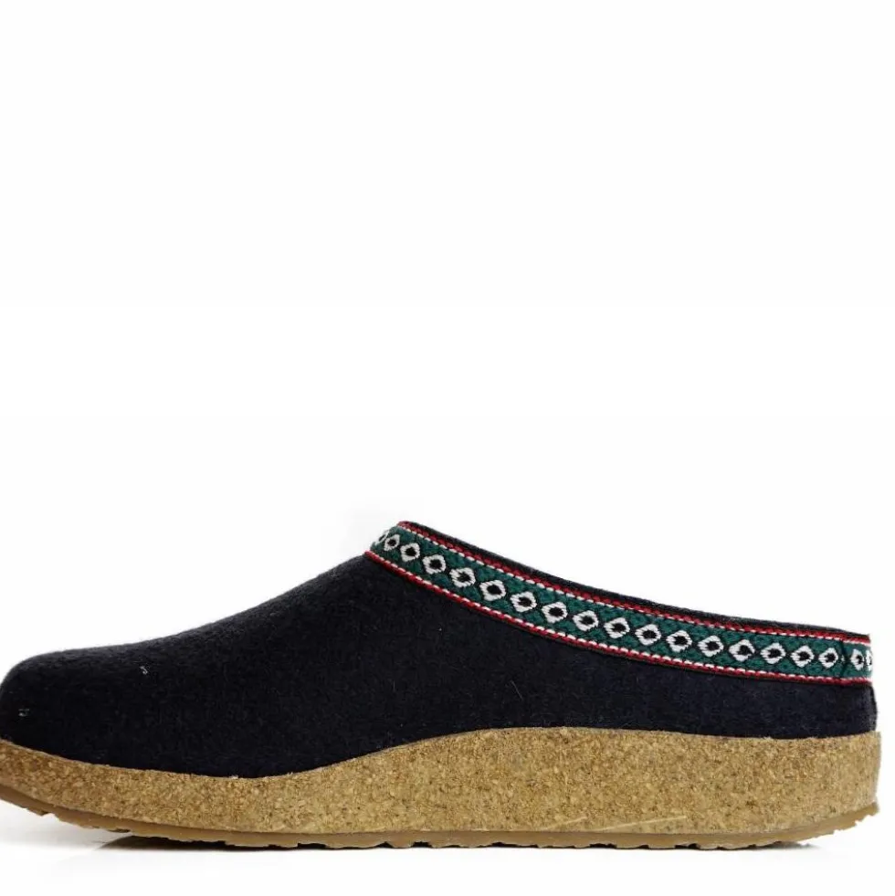 HAFLINGER CIABATTA IN FELTRO DI LANA FRANZL UOMO/DONNA BLU