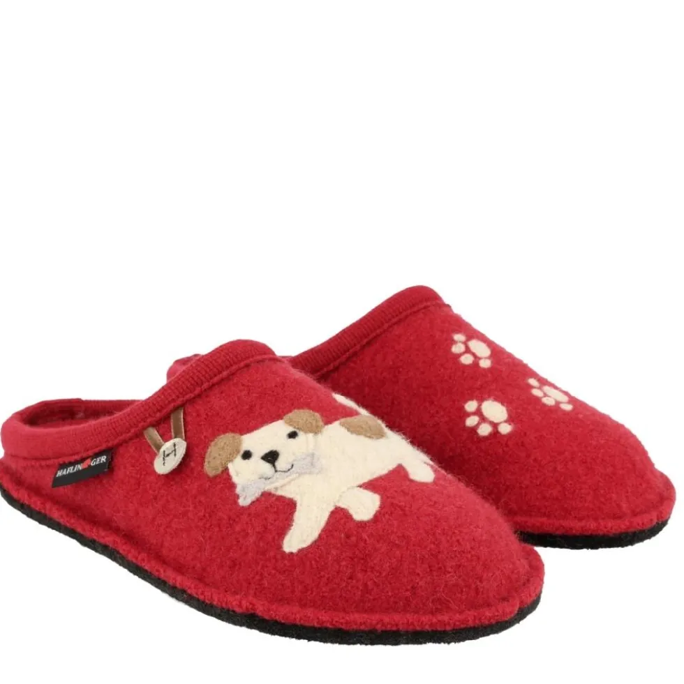 HAFLINGER FIDO PAPRIKA CIABATTE COMODE DA CASA IN PURA LANA