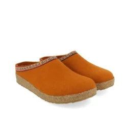 HAFLINGER FRANZL KURBIS PANTOFOLEIN FELTRO DI LANA ZUCCA