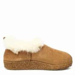 HAFLINGER ICELAND PANTOFOLE IN PELLE DI MONTONE CHESTNUT