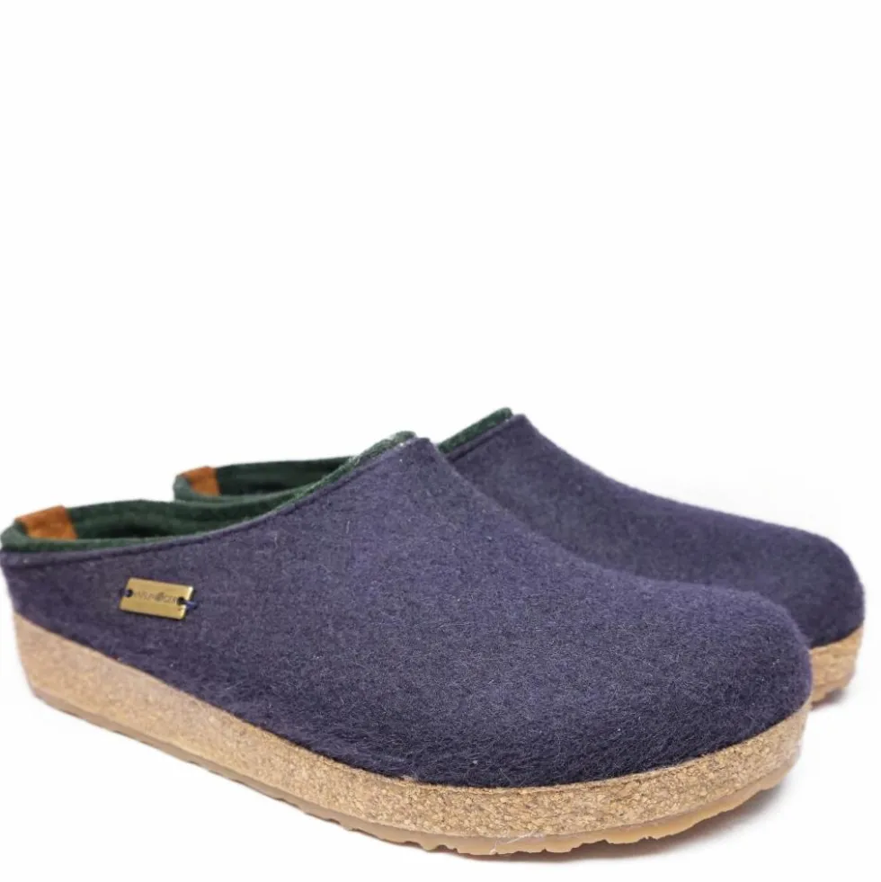 HAFLINGER KRIS CIABATTA IN FELTRO DI LANA BLU