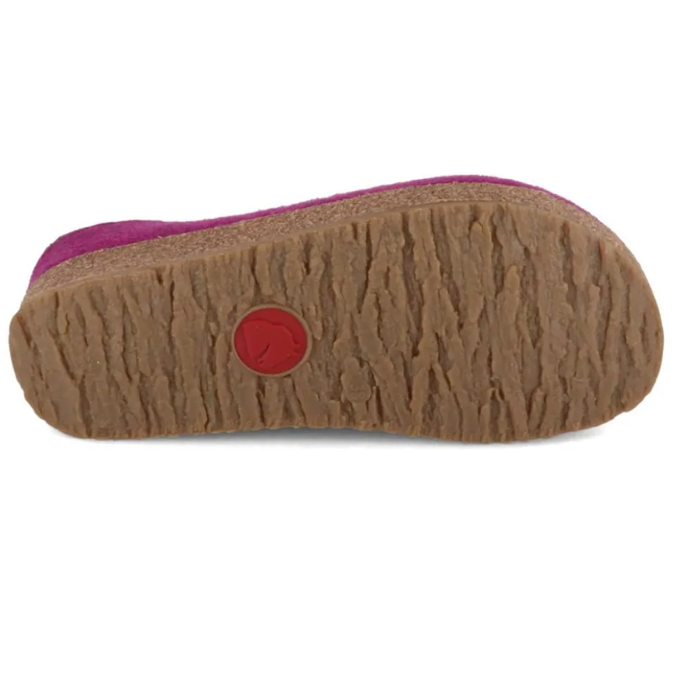 HAFLINGER KRIS CIABATTA IN FELTRO DI LANA FUCHSIA
