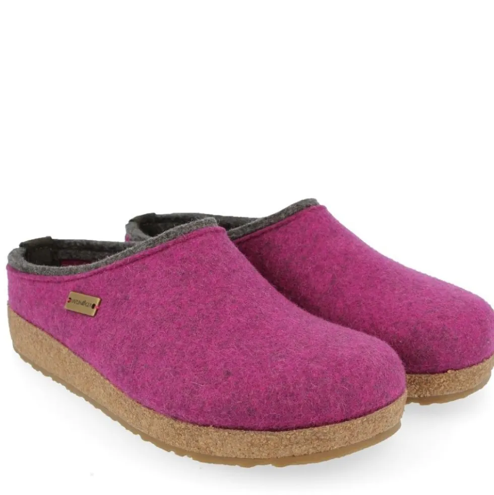 HAFLINGER KRIS CIABATTA IN FELTRO DI LANA FUCHSIA