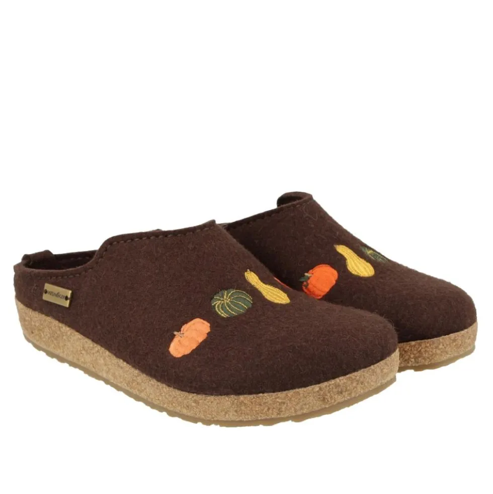 HAFLINGER KURBIS ESPRESSO CIABATTE CON DISEGNO HALLOWEEN
