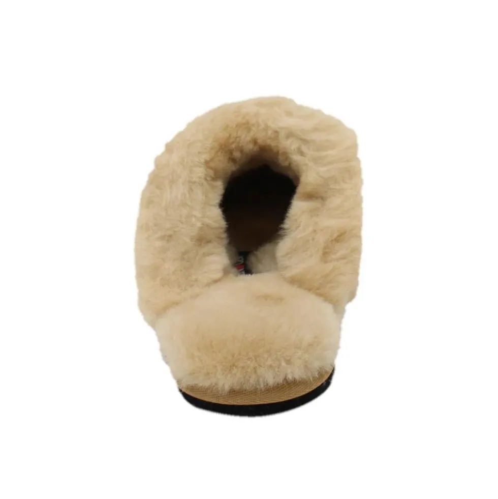 HAFLINGER NORTH STAR LAMMFELL BEIGE CIABATTE INVERNALI