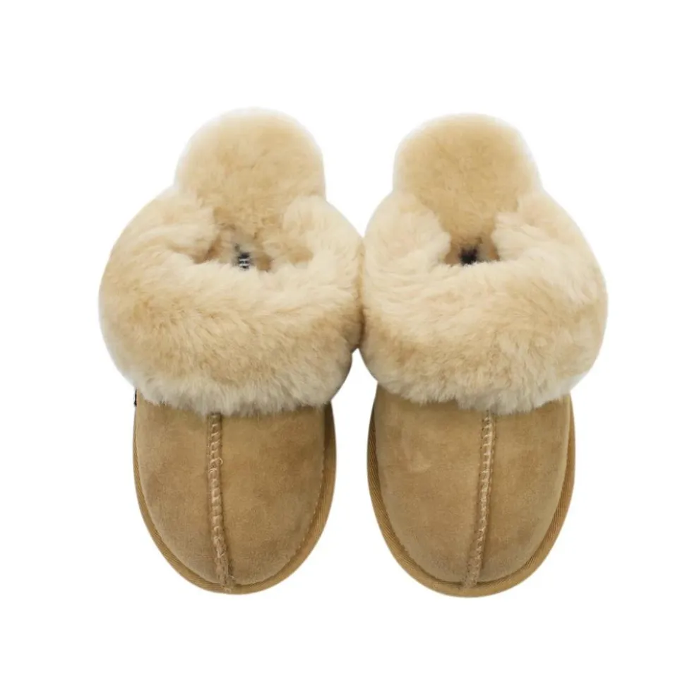 HAFLINGER NORTH STAR LAMMFELL BEIGE CIABATTE INVERNALI