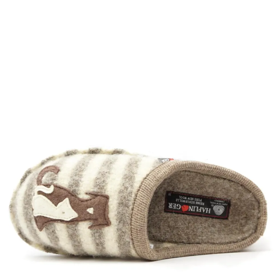 HAFLINGER PANTOFOLA CALDA IN PURA LANA CANE GATTO