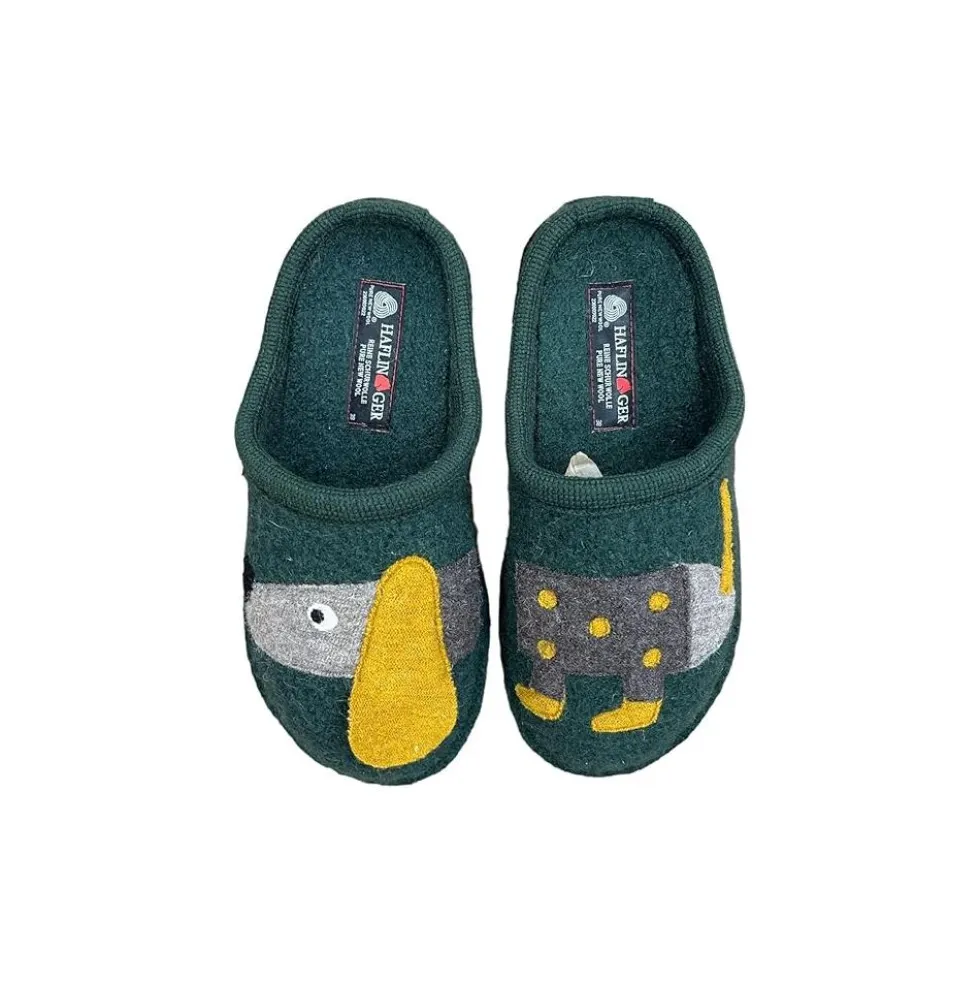 HAFLINGER THEO/CANE CIABATTA IN FELTRO DI LANA UOMO/DONNA MOSS