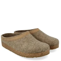 HAFLINGER TORBEN PANTOFOLE IN FELTRO DI LANA UOMO/DONNA MARRONE TORF