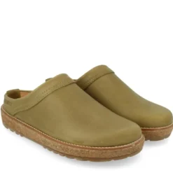 HAFLINGLER UNISEX TRAVEL CLASSSIC BIRMANIA SABOT IN PELLE KHAKI