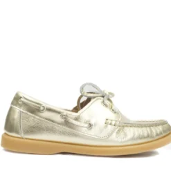JIBECRAFT SCARPE DA BARCA DONNA FONDO GOMMA LACCIO PELLE