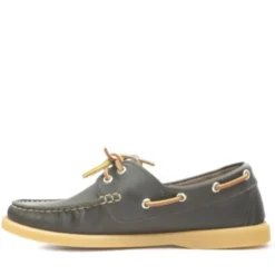 JIBECRAFT SCARPE DA BARCA UOMO FONDO GOMMA LACCIO PELLE