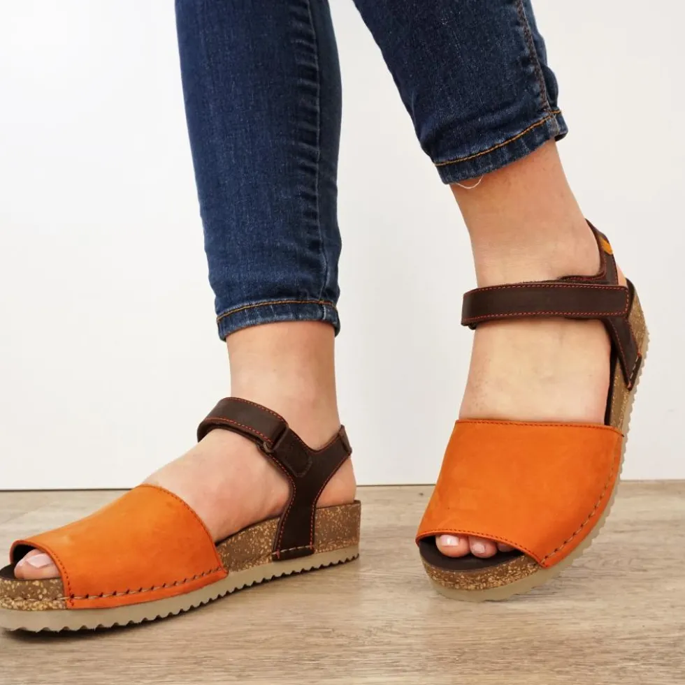 JUNGLA SANDALO DONNA MONOFASCIA CON STRAP ARANCIONE