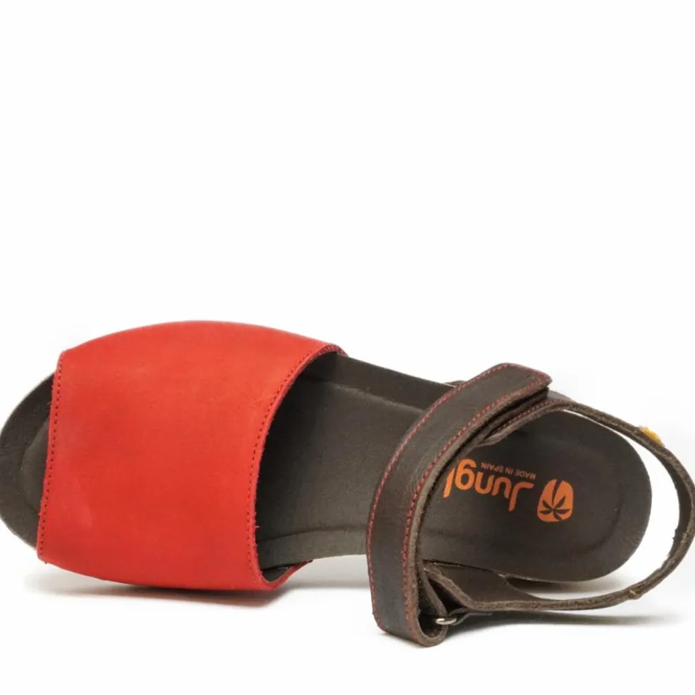 JUNGLA SANDALO DONNA MONOFASCIA CON STRAP ROSSO FERRARI
