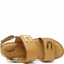 KELIDON SANDALO IN CUOIO DOPPIA FASCIA A STRAPPO