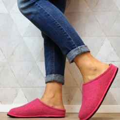LOWENWEISS EASY BICOLOR CIABATTE LANA FUCSIA GRIGIO PLANTARE ESTRAIBILE