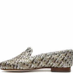MOCASSINO FONDO CUOIO ELEGANTE VERO INTRECCIO PELLE