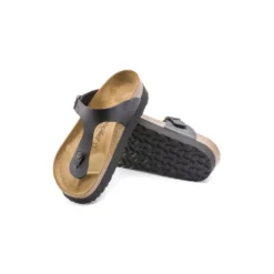 PAPILLIO GIZEH PLATFORM CIABATTE DONNA INFRADITO PELLE NERO