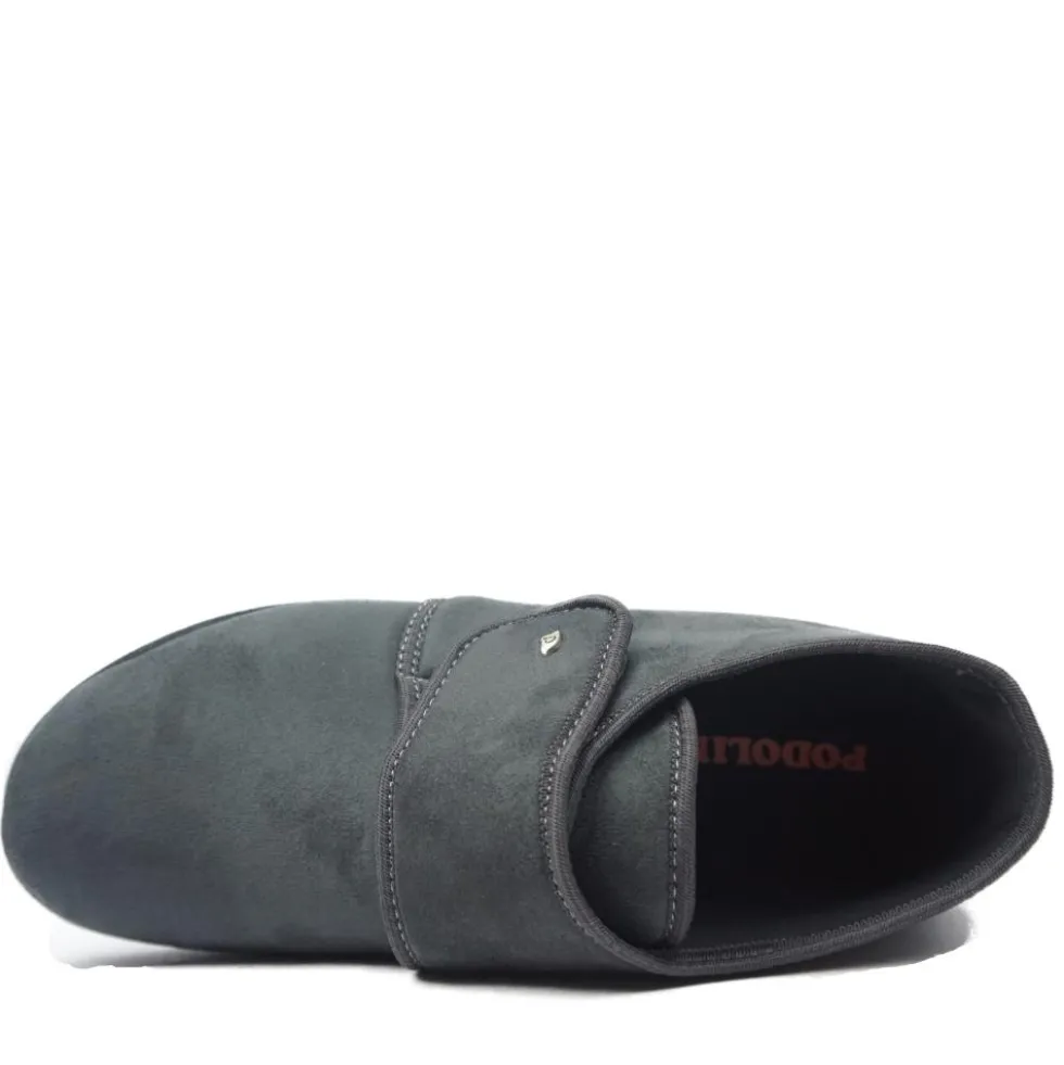 PODOLINE LORETO PANTOFOLONA IN CAMOSCIO STRETCH CON STRAPPO