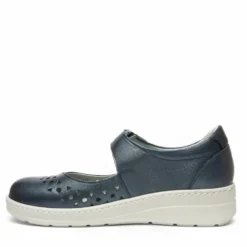 PODOLINE PISTOIA SCARPA MONO STRAP PER ALLUCE VALGO PLANTARE ESTRAIBILE PERLATO BLU