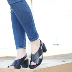 RAME SANDALETTI IN VERA NAPPA INCROCIATA TACCO COMODO ELEGANTE