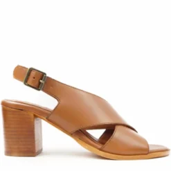 RAME SANDALETTI IN VERA NAPPA INCROCIATA TACCO COMODO ELEGANTE