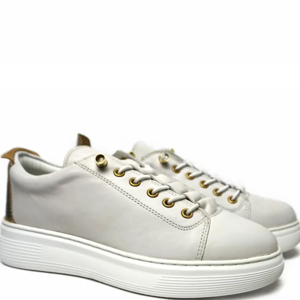 RAME SNEAKERS DONNA IN PELLE CON LACCETTI REGOLABILI