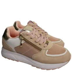 SCHOOLL BEVERLY LACES SCARPA DA TENNIS DONNA IN TESSUTO E PELLE
