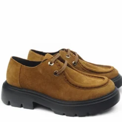 SKA SHOES SCARPETTA STRINGATA CAMOSCIO FONDO SUPER LEGGERO