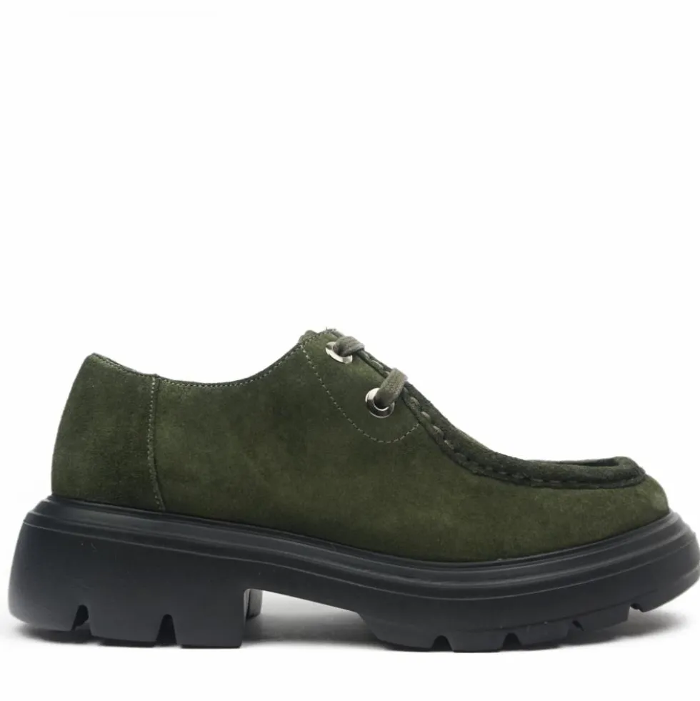 SKA SHOES SCARPETTA STRINGATA CAMOSCIO FONDO SUPER LEGGERO