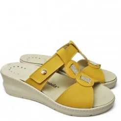 SUSIMODA CIABATTA IN PELLE CON STRAPPO E PLANTARE ESTRAIBILE BISCOTTO