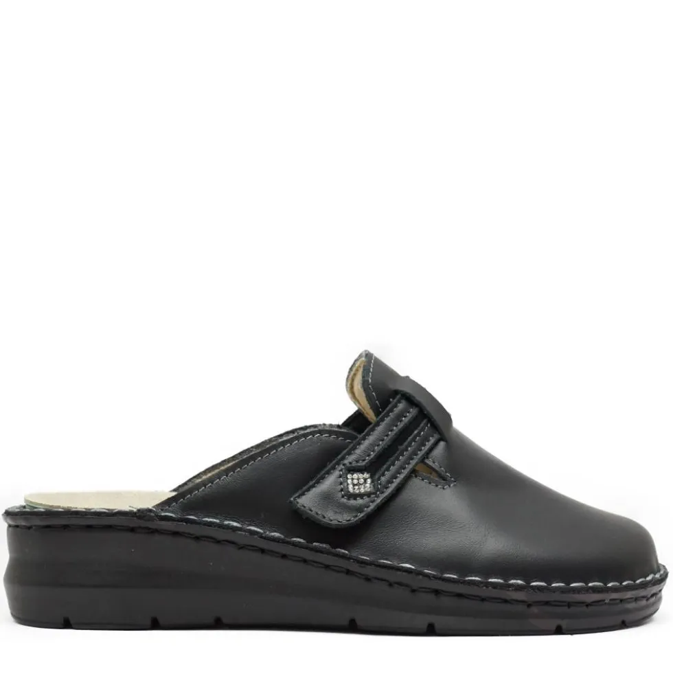 SUSIMODA CIABATTE DONNA CON CINTURINO A STRAPPO VITELLO PERLATO