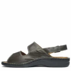 SUSIMODA SANDALO UOMO IN PELLE CON DOPPIO STRAPPO E PLANTARE ESTRAIBILE MARRONE CAFFE