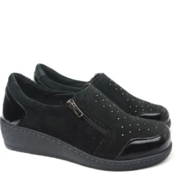 SUSIMODA SCARPETTA MOCASSINO CON CERNIERA CALZATA EXTRALARGE