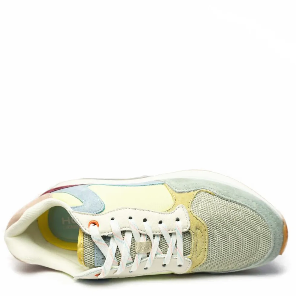 THE HOFF CARTAGENA DE INDIAS SNEAKER DONNA IN PELLE TESSUTO PLANTARE ESTRAIBILE AZZURRO VERDE