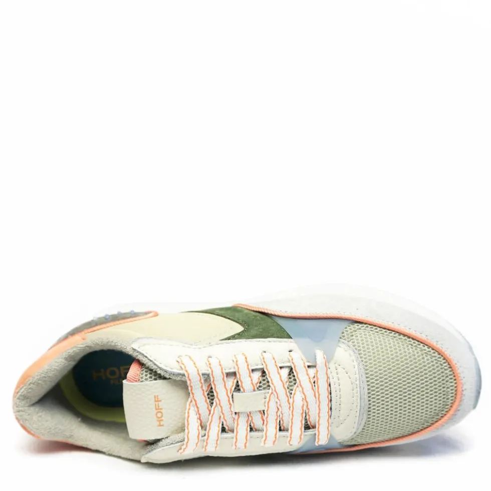 THE HOFF PILSEN SNEAKER DONNA IN PELLE E TESSUTO PLANTARE ESTRAIBILE GRIGIO BEIGE
