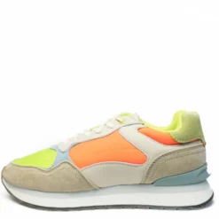 THE HOFF VALENCIA SNEAKER DONNA IN CAMOSCIO E TESSUTO PLANTARE ESTRAIBILE VERDE ROSA