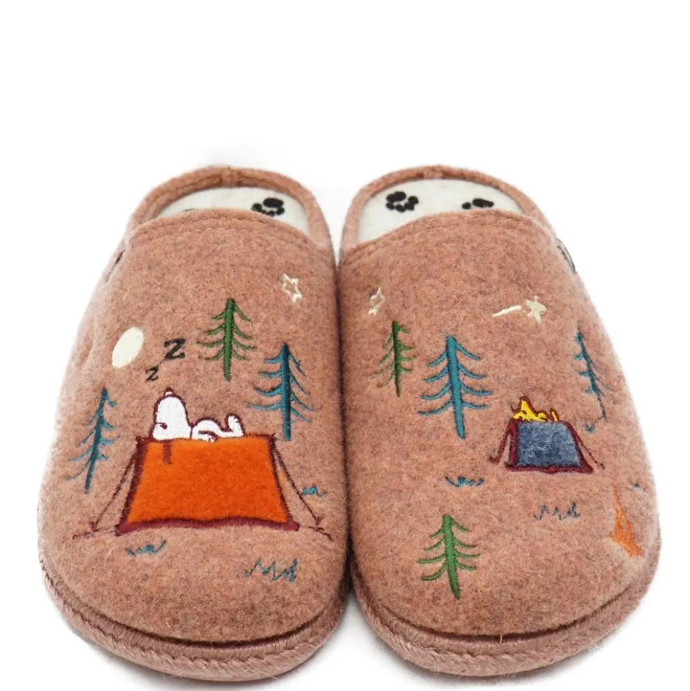 TONI PONS CIABATTINE DA CASA MORBIDE RICAMO SNOOPY