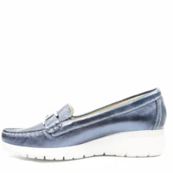 VASSANELLI MADE IN ITALY MOCASSINO NAPPA BLU PERLATO