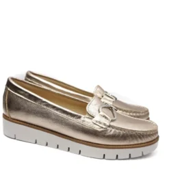 VASSANELLI MADE IN ITALY MOCASSINO NAPPA PLATINO