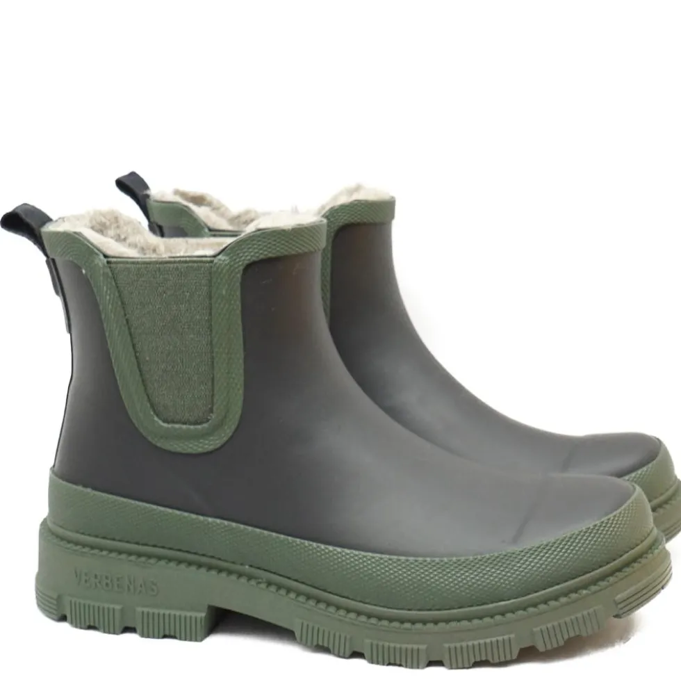 VERBENAS LUA CHELSEA BOOTS DONNA CON PELO BLACK KAKI