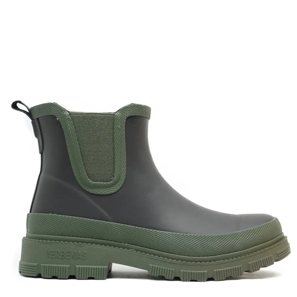 VERBENAS LUA CHELSEA BOOTS DONNA CON PELO BLACK KAKI