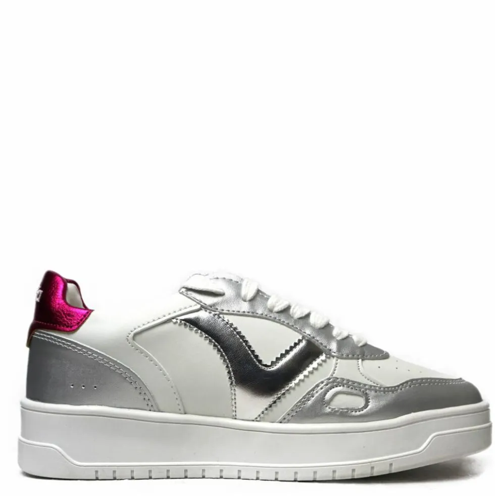 VICTORIA SNEAKERS IN PELLE CON FORI TRASPIRANTI E DECORAZIONI LUCIDE
